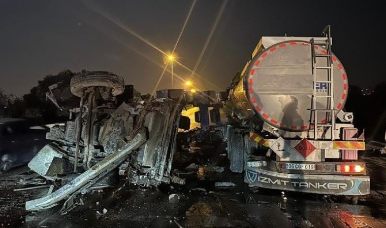 Mersinde tırla tanker çarpıştı: 1 ölü, 1 yaralı