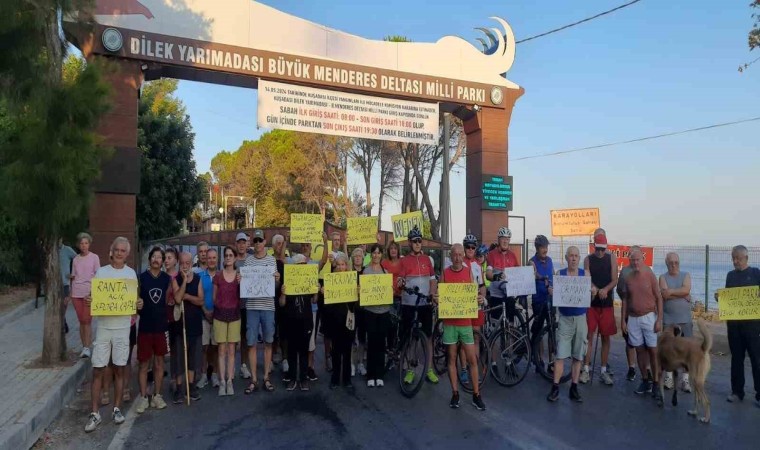 Milli Parka gelen sporcular, giriş yasağını protesto etti