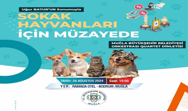 Muğla Büyükşehirden sokak hayvanları yararına müzayede