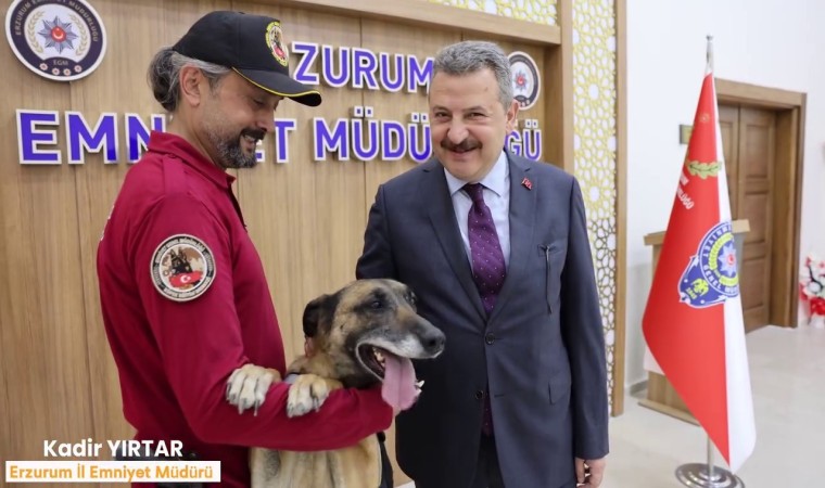 Narkotik köpeği Erise duygu yüklü veda paylaşımı