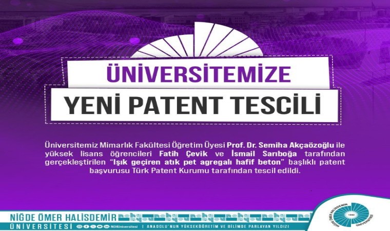 Niğde Ömer Halisdemir Üniversitesinin başvuruları tescillenmeye devam ediyor