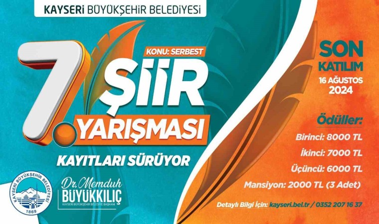 Şiir Yarışmasının 7.si için kayıtlar sürüyor