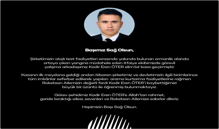 Sinopta ölen itfaiyeci, ROKETSAN çalışanı çıktı