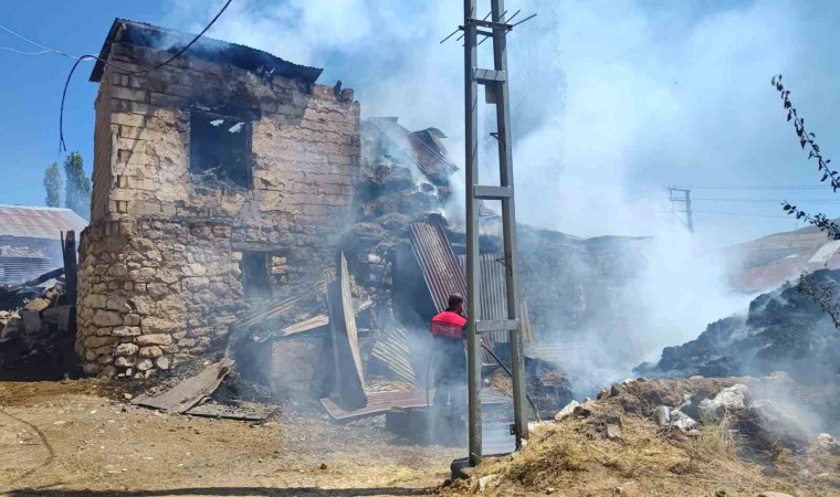 Sivasta çıkan yangın korkuttu: 4 büyükbaş hayvan telef oldu