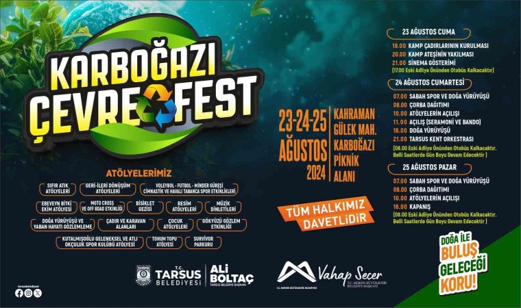 Tarsusta Karboğazı Çevre Festivali düzenleniyor