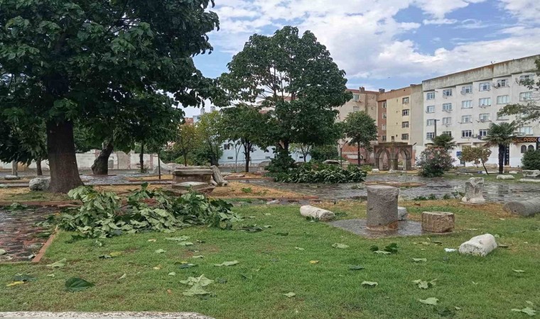 Tekirdağda fırtınada çatılar uçtu, ağaçlar devrildi