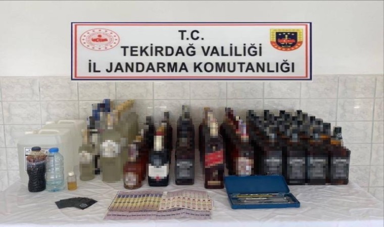 Tekirdağda kaçak içki operasyonu