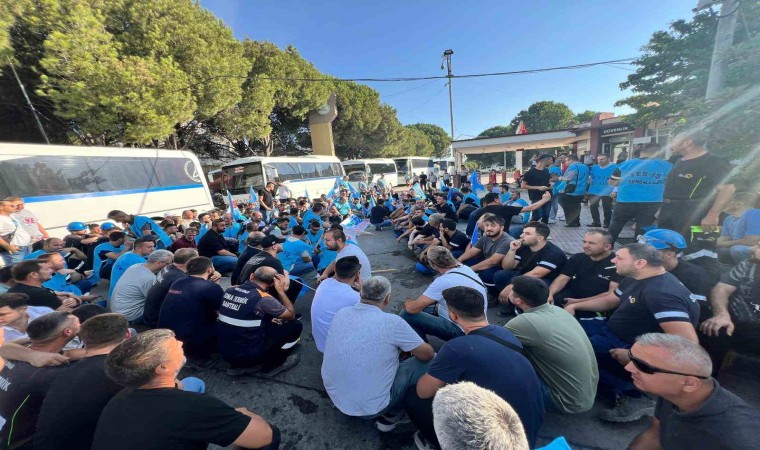 Torkunun Soma Termik Santralindeki işçilerinden oturma eylemi