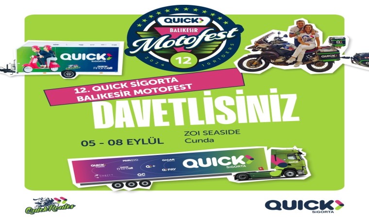 12nci Uluslararası Quick Sigorta Balıkesir Motosiklet Festivali başlıyor