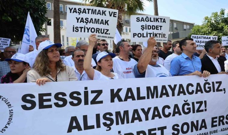 Adanada doktora şiddet protesto edildi