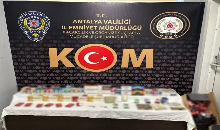 Antalyada kaçak sigara ve sahte alkol operasyonu