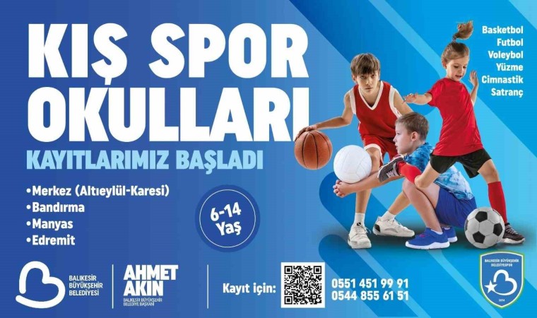 Balıkesir Büyükşehirnin Kış Spor Okullarına kayıtlar başladı