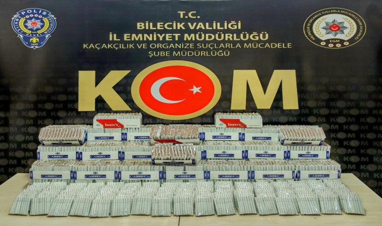 Bilecikte 24 bin 800 adet tütün ve makaron ele geçirildi