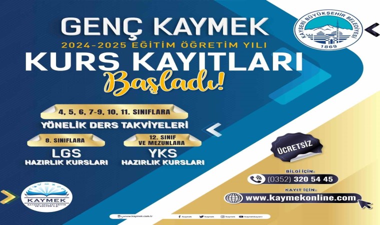 Büyükşehir Genç KAYMEKte 2024-2025 eğitim öğretim yılı kurs kayıtları başladı