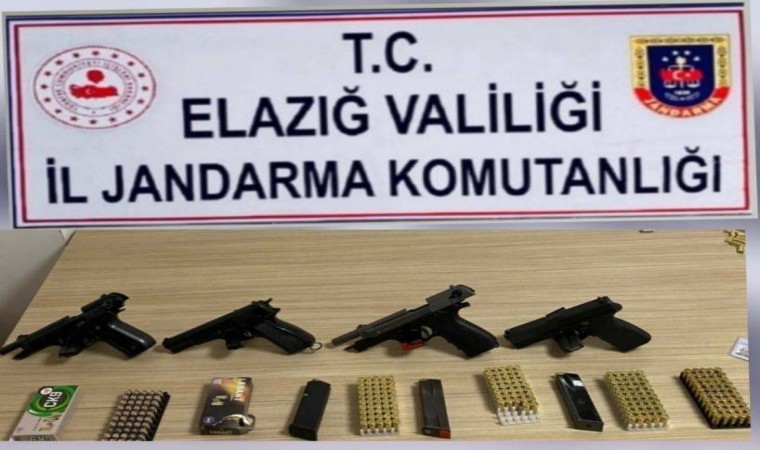 Elazığda 4 adet ruhsatız tabanca ele geçirildi