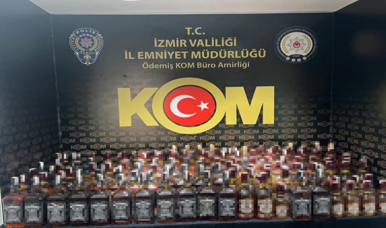 İzmirde kaçak alkol operasyonu