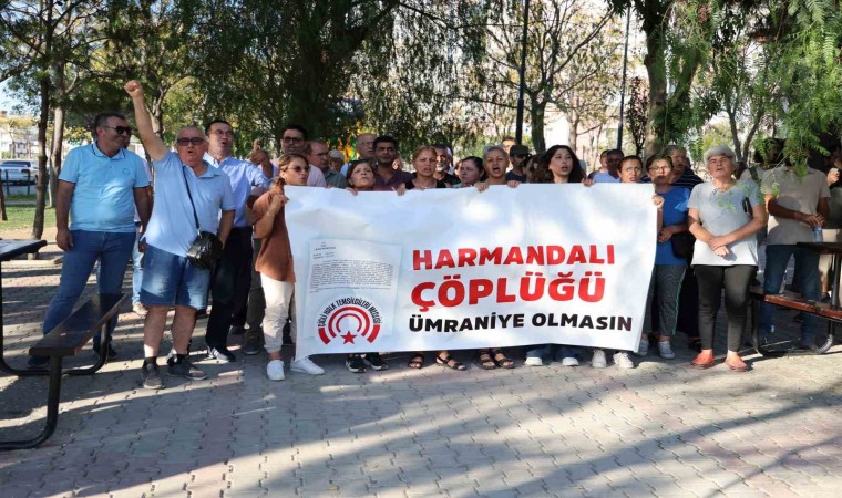 İzmirlilerden ‘Harmandalı çöplüğü kapatılsın eylemi