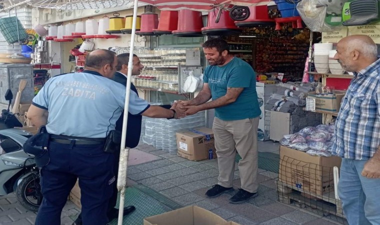 Karacabeyde kaldırım işgaline geçit yok