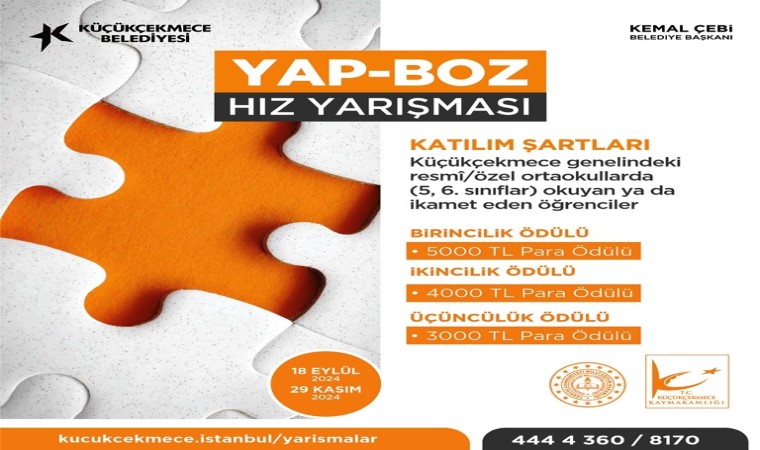 Küçükçekmece Belediyesinin ödüllü yarışmaları başlıyor