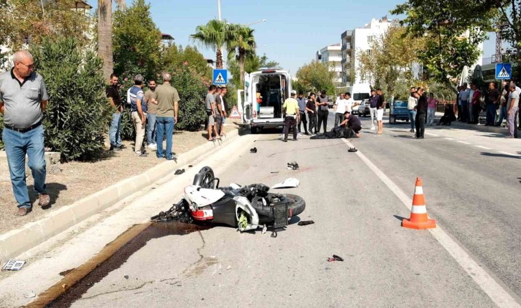 Mersinde patpat motosikletle çarpıştı: 1 ölü, 1 yaralı