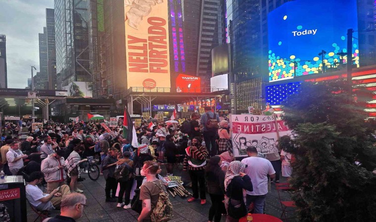 New Yorkta binlerce kişi Netanyahuyu protesto etti