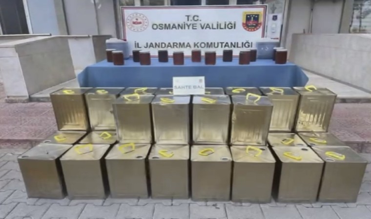 Osmaniyede jandarma 1 ton sahte bal ele geçirdi