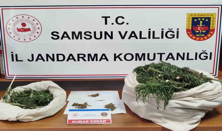 Samsunda Jandarma 10 kilo kubar esrar ele geçirdi