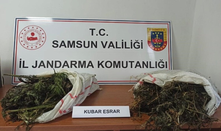 Samsunda jandarma 6 kilo 930 gram kubar esrar ele geçirdi