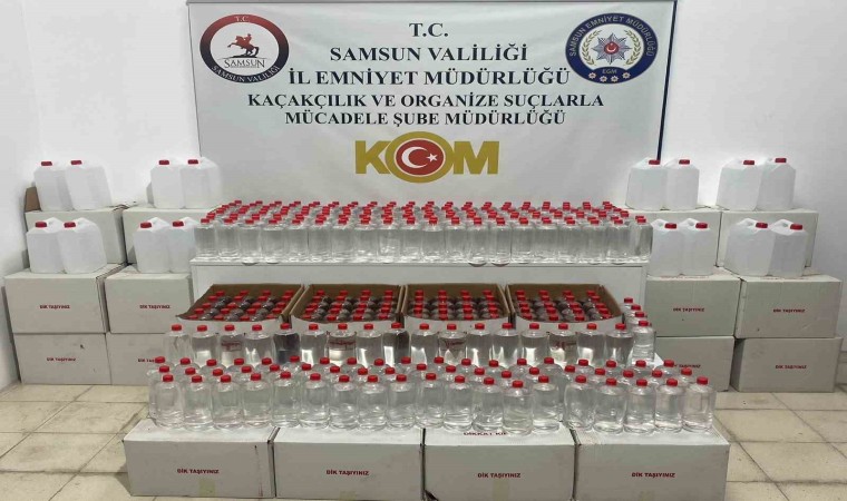 Samsunda kaçak içki yapımında kullanılan 1 ton etil alkol ele geçirildi