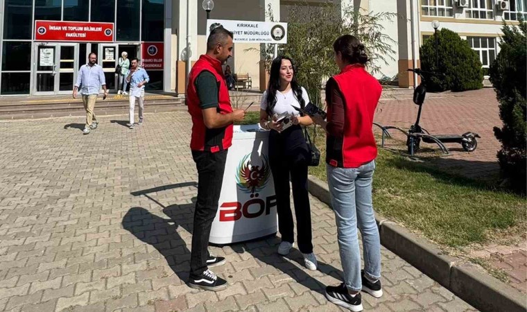 TEM polisi öğrencileri bilgilendirdi