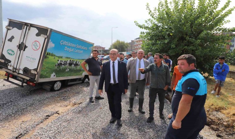 Turgutluda sağanak yağış hasara neden oldu