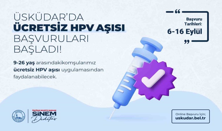 Üsküdarda ücretsiz uygulanacak HPV aşısı için başvurular alınmaya başladı