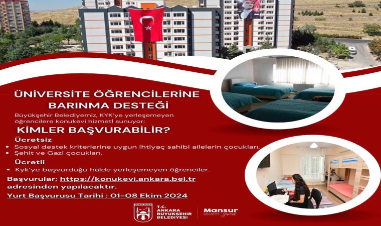 ABBden öğrencilere 3 konukeviyle barınma desteği