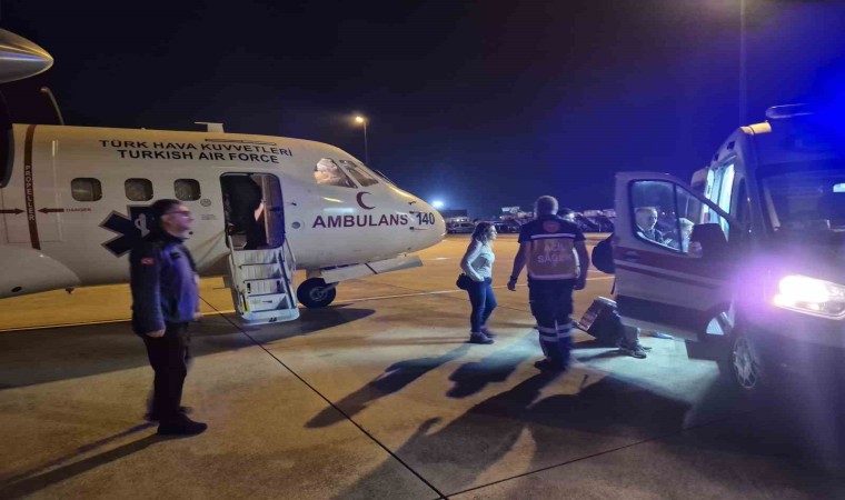 Acil organ nakli bekleyen hasta için Hava Kuvvetlerinin ambulans uçağı devreye girdi