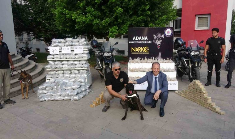 Adanada 105 kilo 800 gram eroin ve 92 kilo skunk ele geçirildi