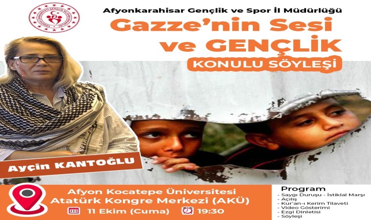 Afyonkarahisarda “Gazzenin Sesi ve Gençlik” konulu söyleşi