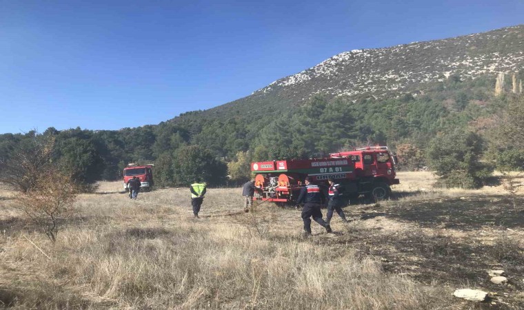 Aksekide tarım arazisinde yangın