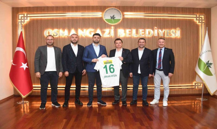 Bursaspor Yönetiminden Başkan Aydına ziyaret