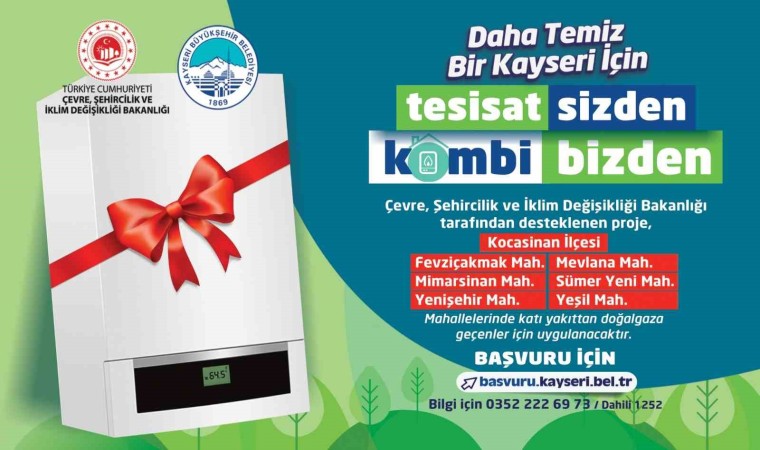 Büyükşehirden çevre dostu proje: Tesisat sizden, kombi bizden