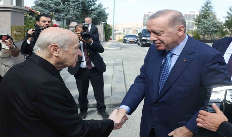 Cumhurbaşkanı Erdoğan, MHP Lideri Bahçeli ile bir araya geldi