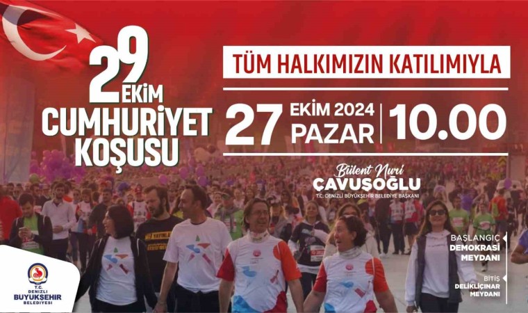 Denizlide Cumhuriyet Koşusu heyecanı