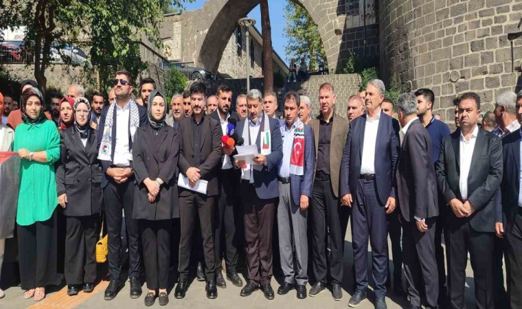 Diyarbakırdan Cumhurbaşkanı Erdoğan liderliğinde Filistine destek mesajı