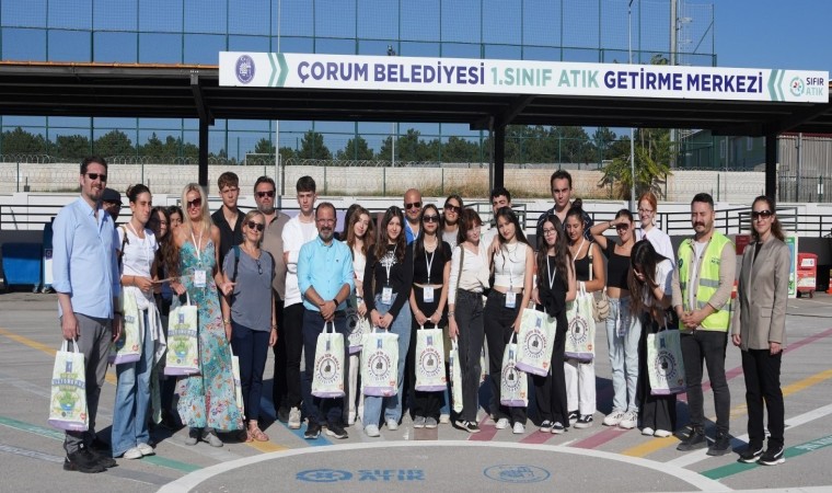 Erasmus öğrencileri Belediyesinin “Sıfır Atık” tesisini incelediler