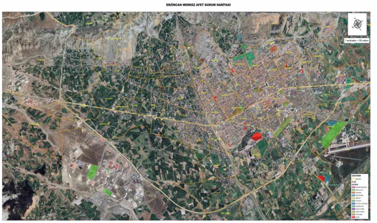 Erzincanda afet ve acil durum için toplanma alanları belirlendi