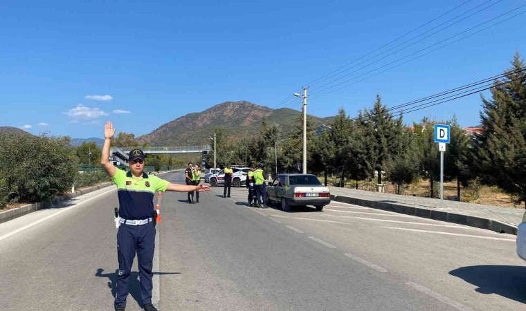 Fethiyede polis ve jandarmadan ortak denetim