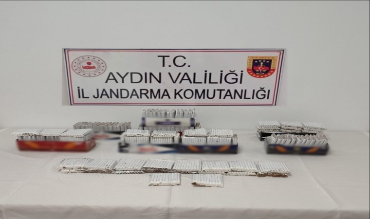 Jandarma ekipleri 2 bin 620 adet içi tütün dolu makaron ele geçirdi