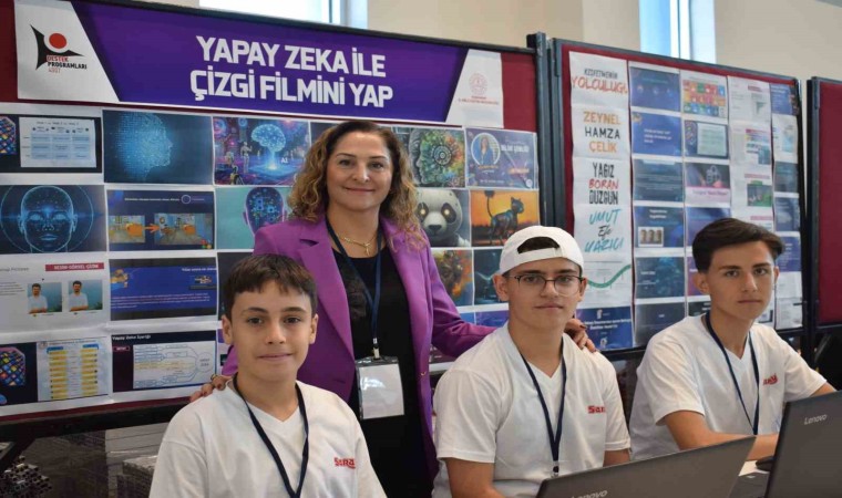 Karamanda lise öğrencileri yapay zekayla çizgi film yaptı