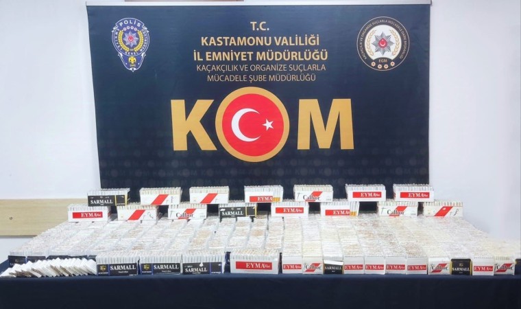 Kastamonuda 33 bin 400 adet doldurulmuş makaron ele geçirildi