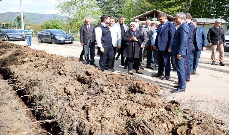 Kiraztarla içmesuyu şebeke çalışmasını yerinde incelediler