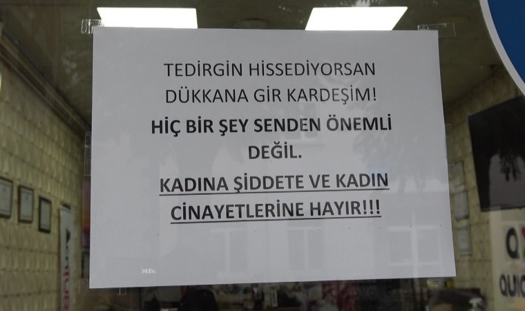 Kütahyada esnaftan kadına şiddete karşı duyarlı hareket